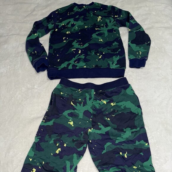 Adidas Big Boys Camo Print Crew Sweatshirt Shorts Set Size Medium (11-12) - Picture 10 of 10